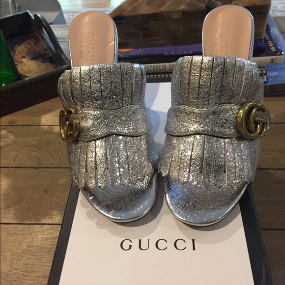 gucci mid heel slide